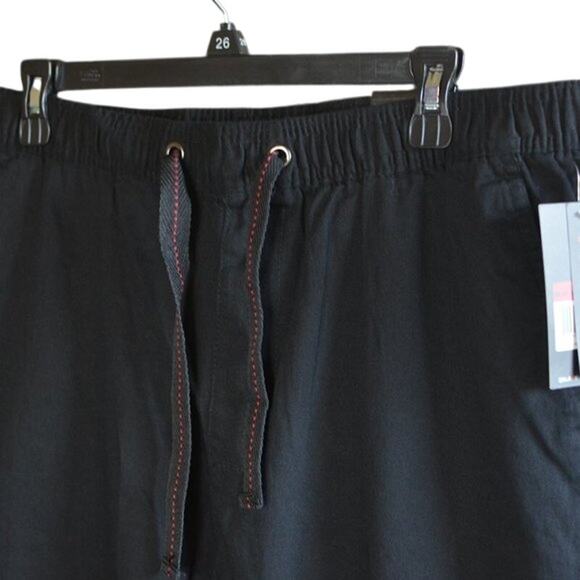 Galaxy By Harvic Men's Basic Stretch Twill Joggers In Black, Size Large - Picture 4 of 6